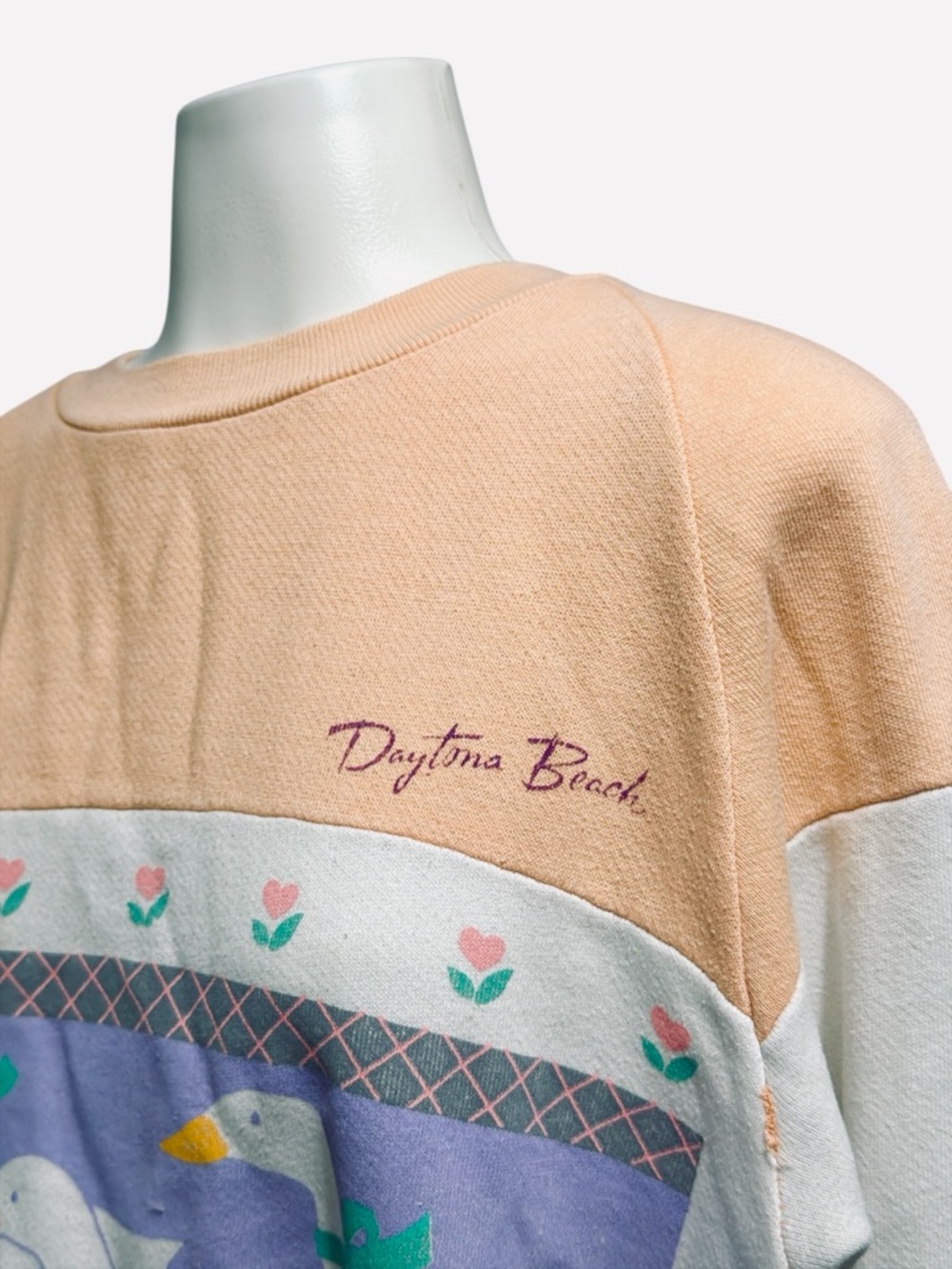 Vintage Color Block Goose Graphic Sweatshirt Made in USA Women’s Size M/L - Picture 6 of 7